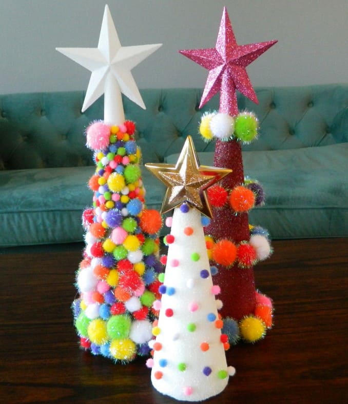 Pom-Pom Christmas Trees