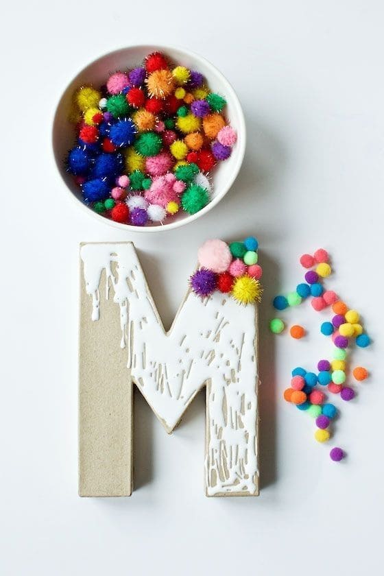 Pom-Pom Covered Letters