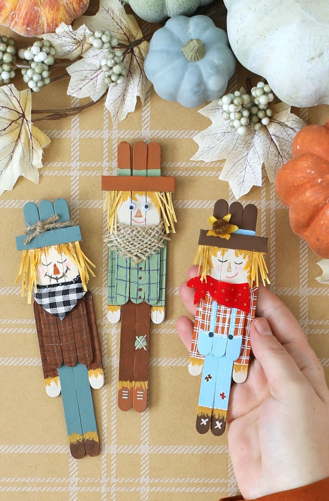 Popsicle Stick Scarecrows