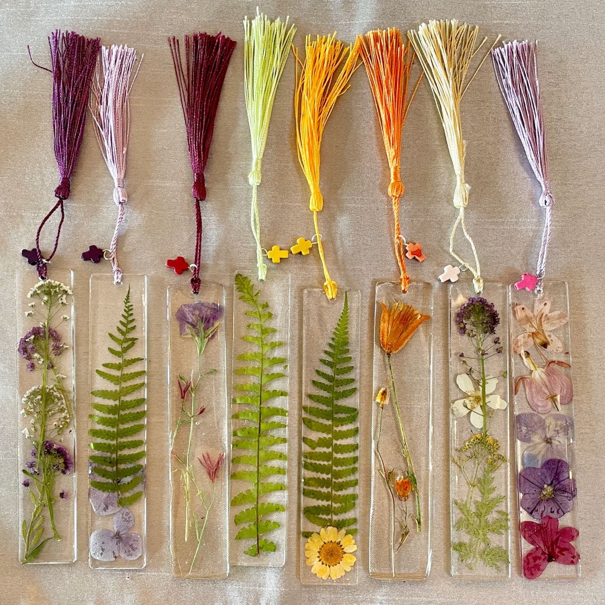 Pressed Flower Resin Bookmarks