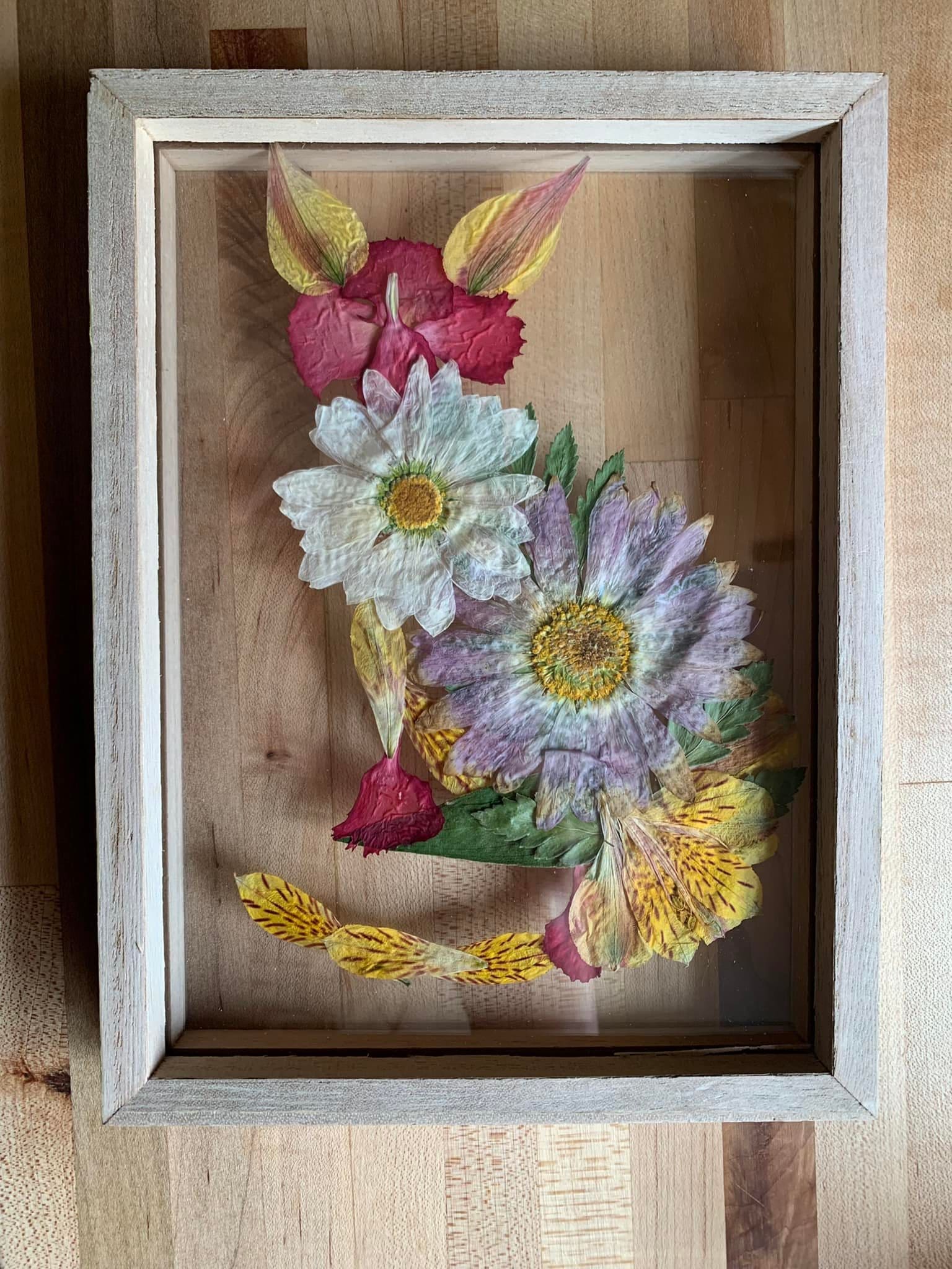 Pressed Flower Shadow Box Art