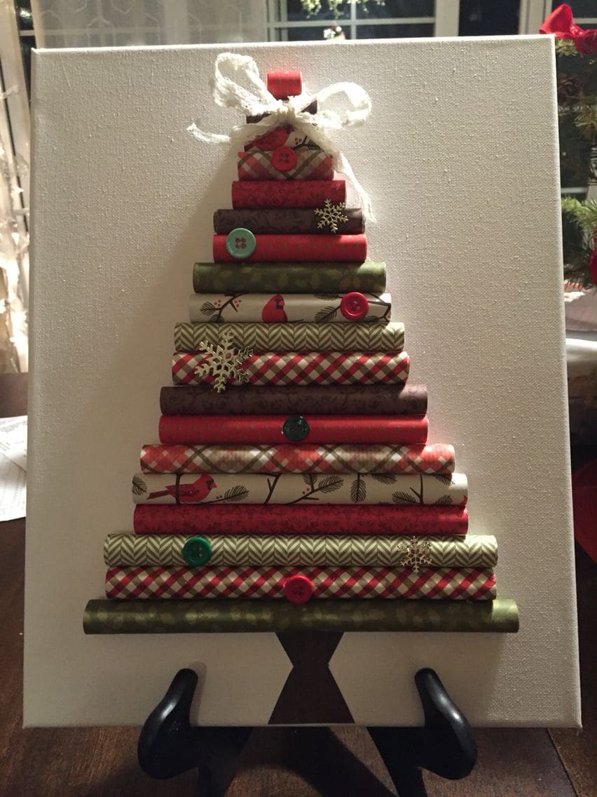 How to Craft a Rolled Paper Christmas Tree Wall Art