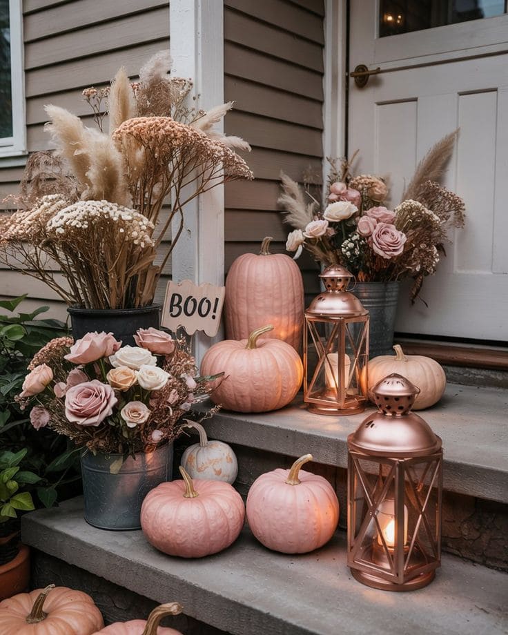 Romantic Neutral Halloween Porch