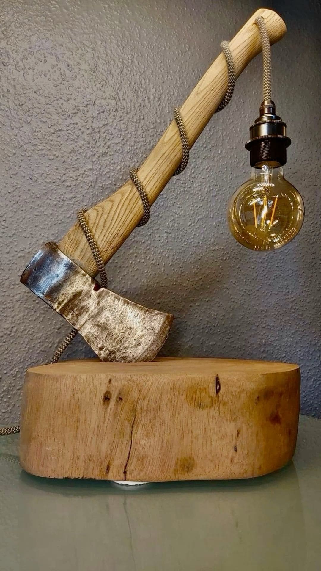 Rustic Axe Lamp