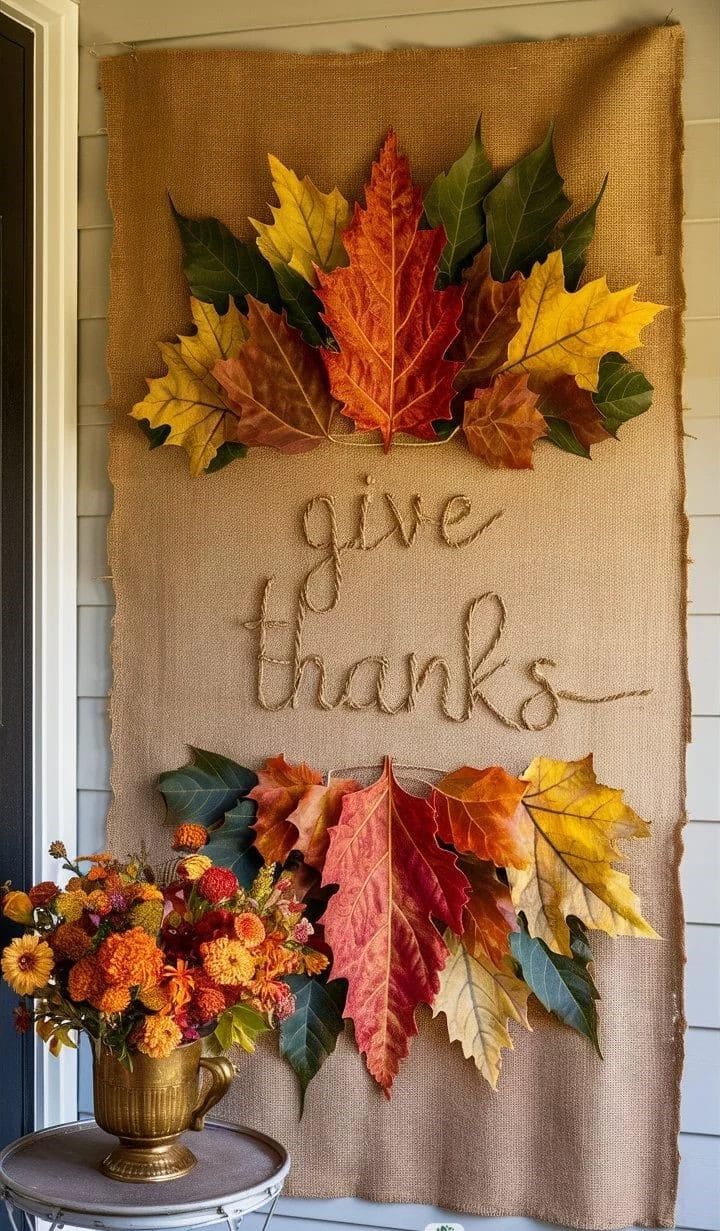 Rustic “Give Thanks” Wall Hanging