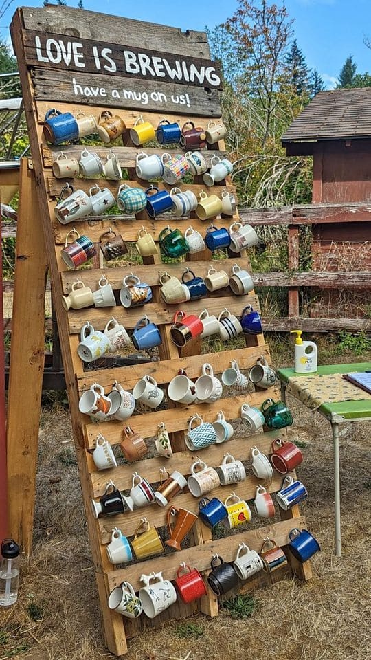 Rustic Pallet Mug Display