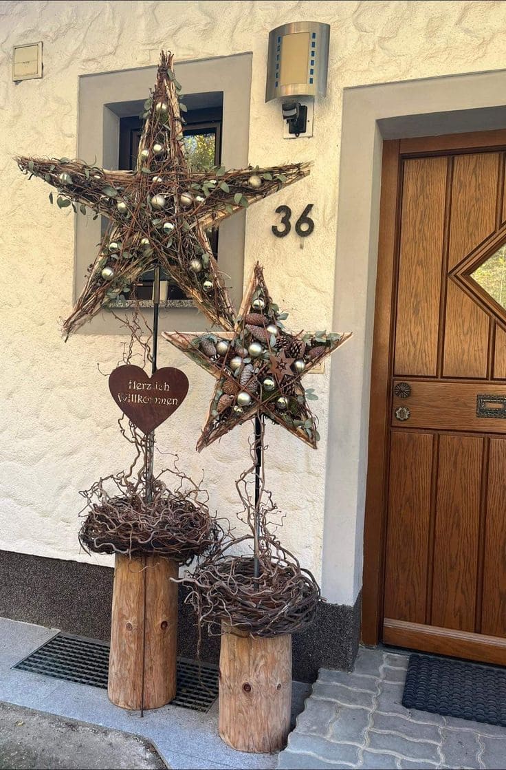 How to Make Rustic Star Planters That Welcome Guests with Charm