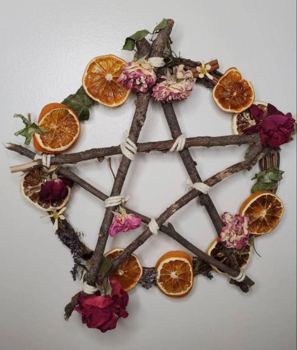 Rustic Star Wreath with Dried Oranges