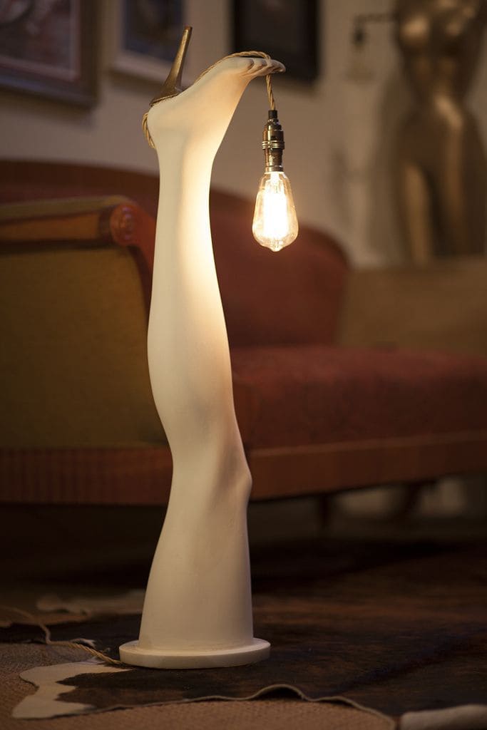 Sculptural Leg Lamp with Heel Detail