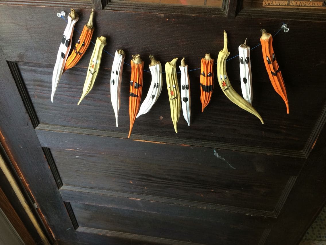 Spooky Okra Garland