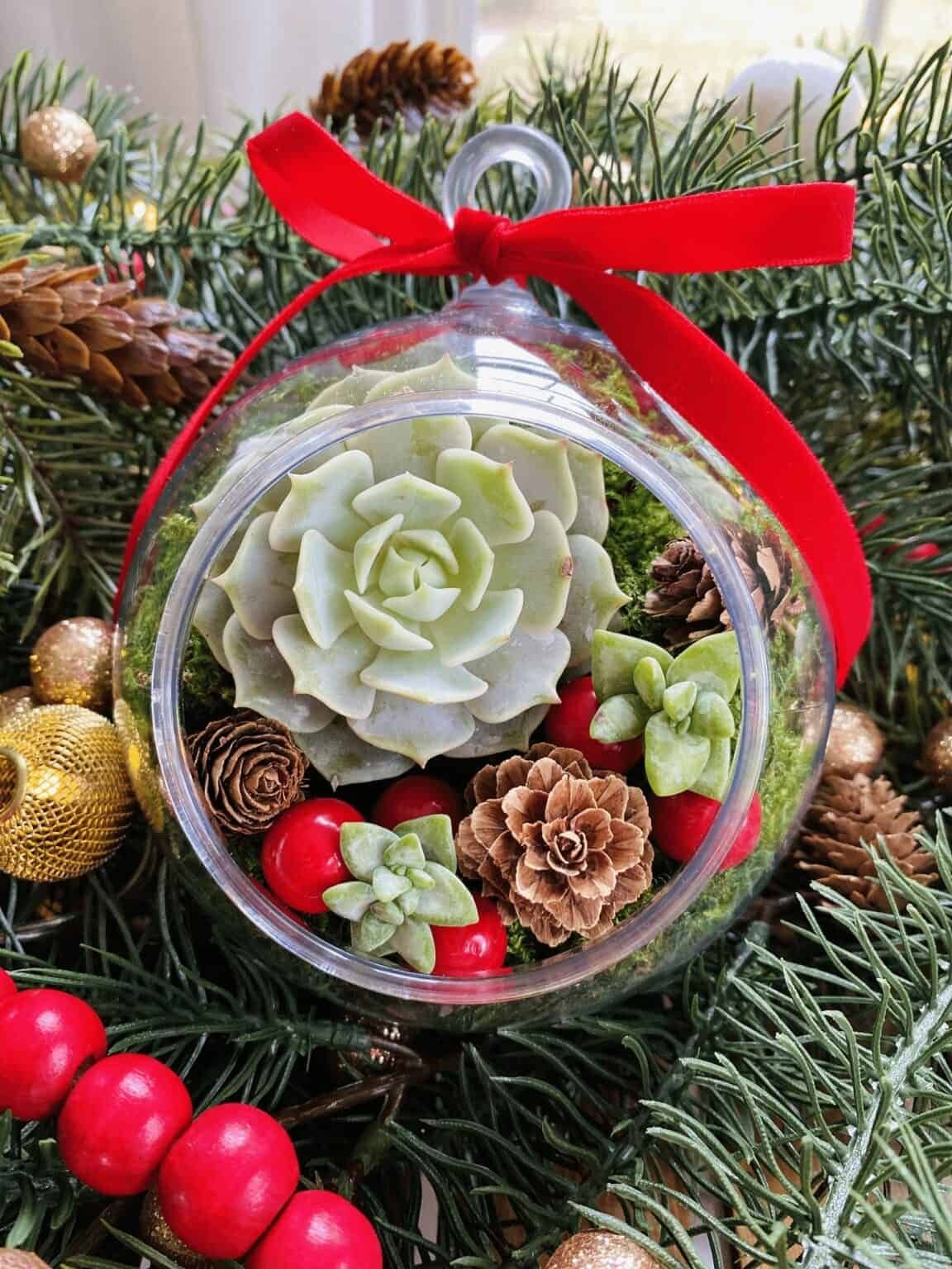 Succulent Terrarium Ornament