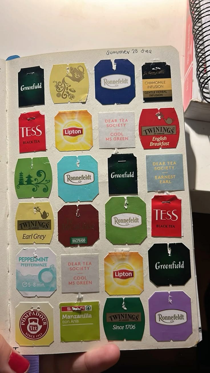 Tea Bag Tag Collection Journal
