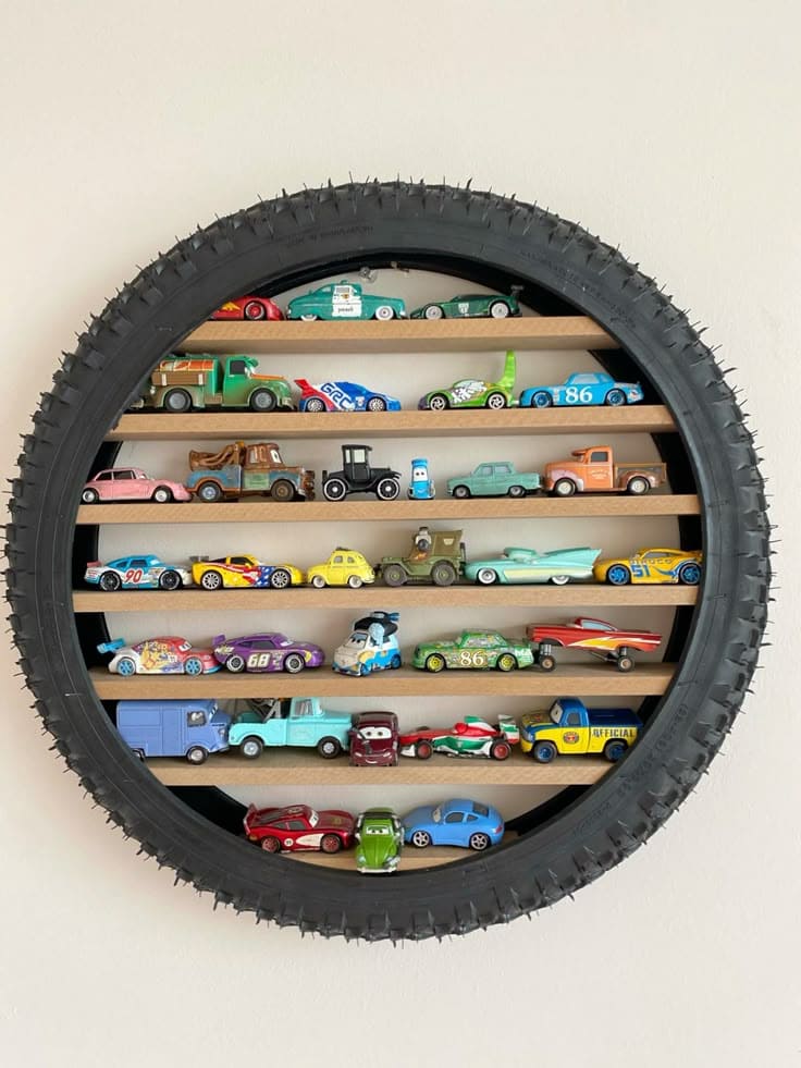 Tire Shelf Car Collection Display