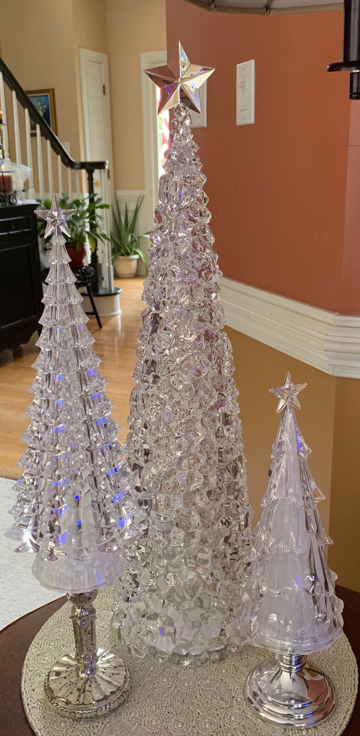 Trio of Crystal Christmas Trees
