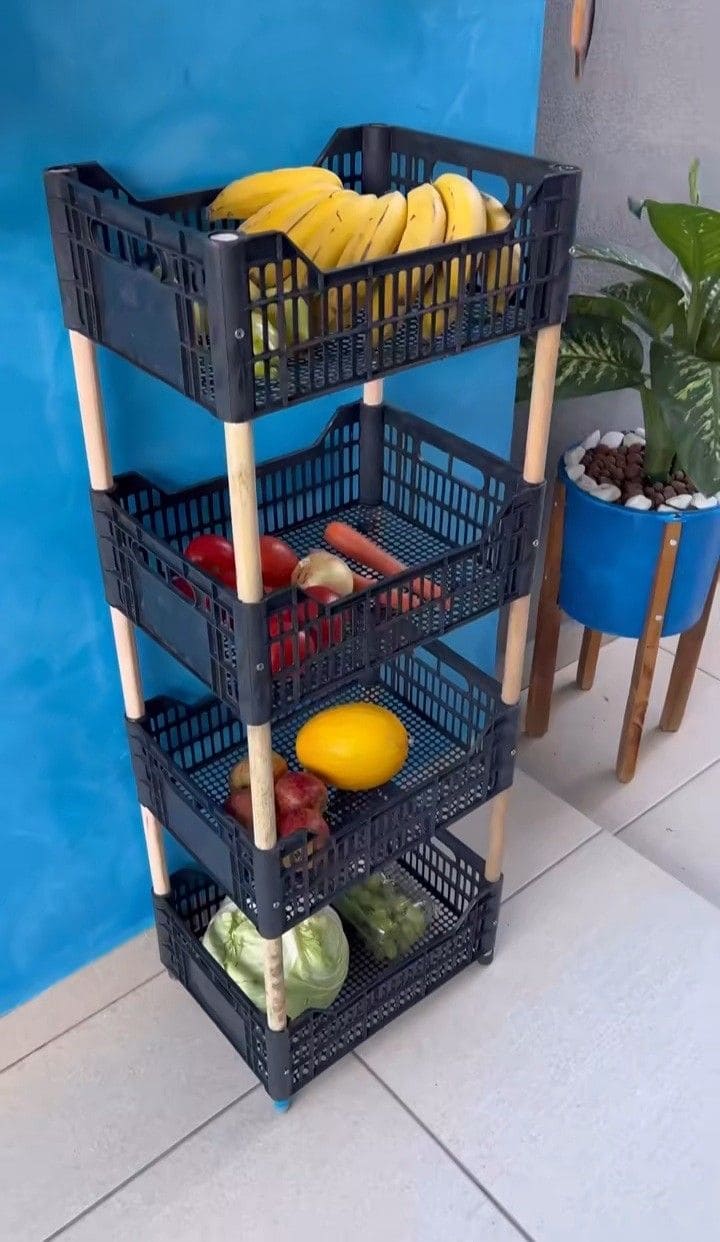 Vertical Milk Crate Produce Stand