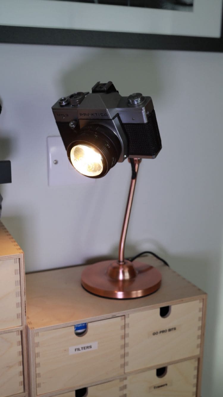 Vintage Camera Desk Lamp
