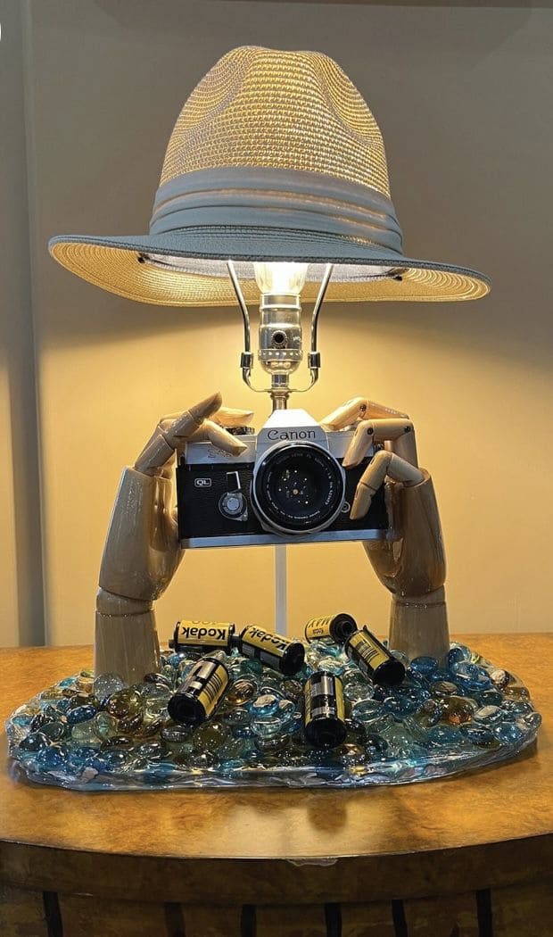 Vintage Camera Lamp