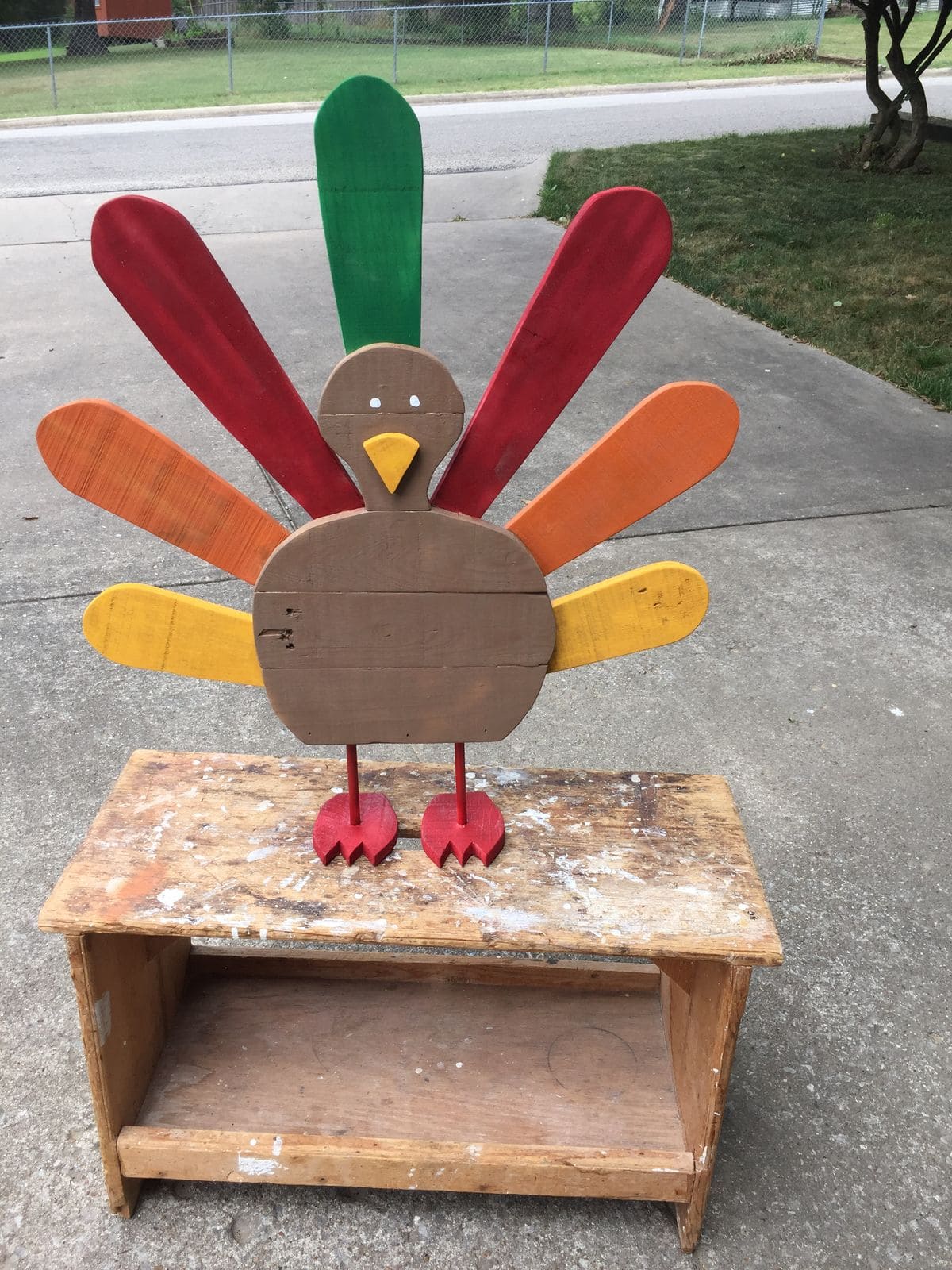 Wooden Turkey Yard Decoration