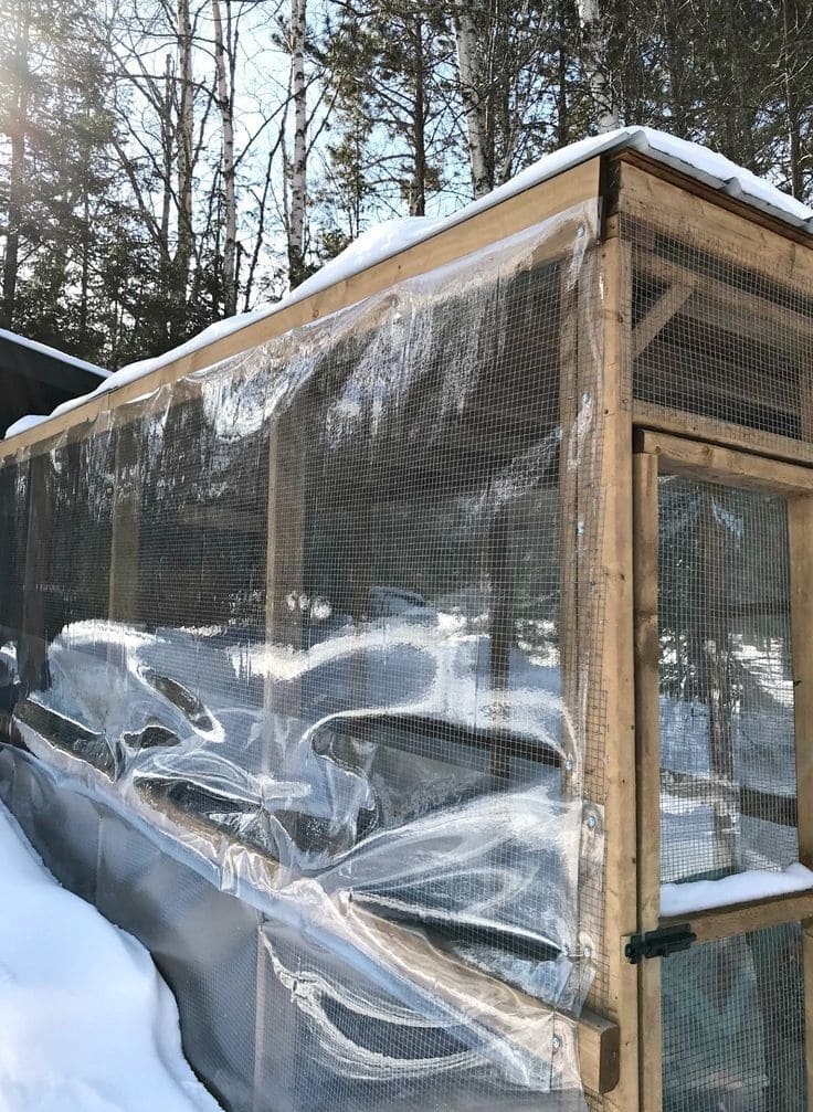 How to Weatherproof a Chicken Run with Shower Curtain Liners How to Weatherproof a Chicken Run with Shower Curtain Liners