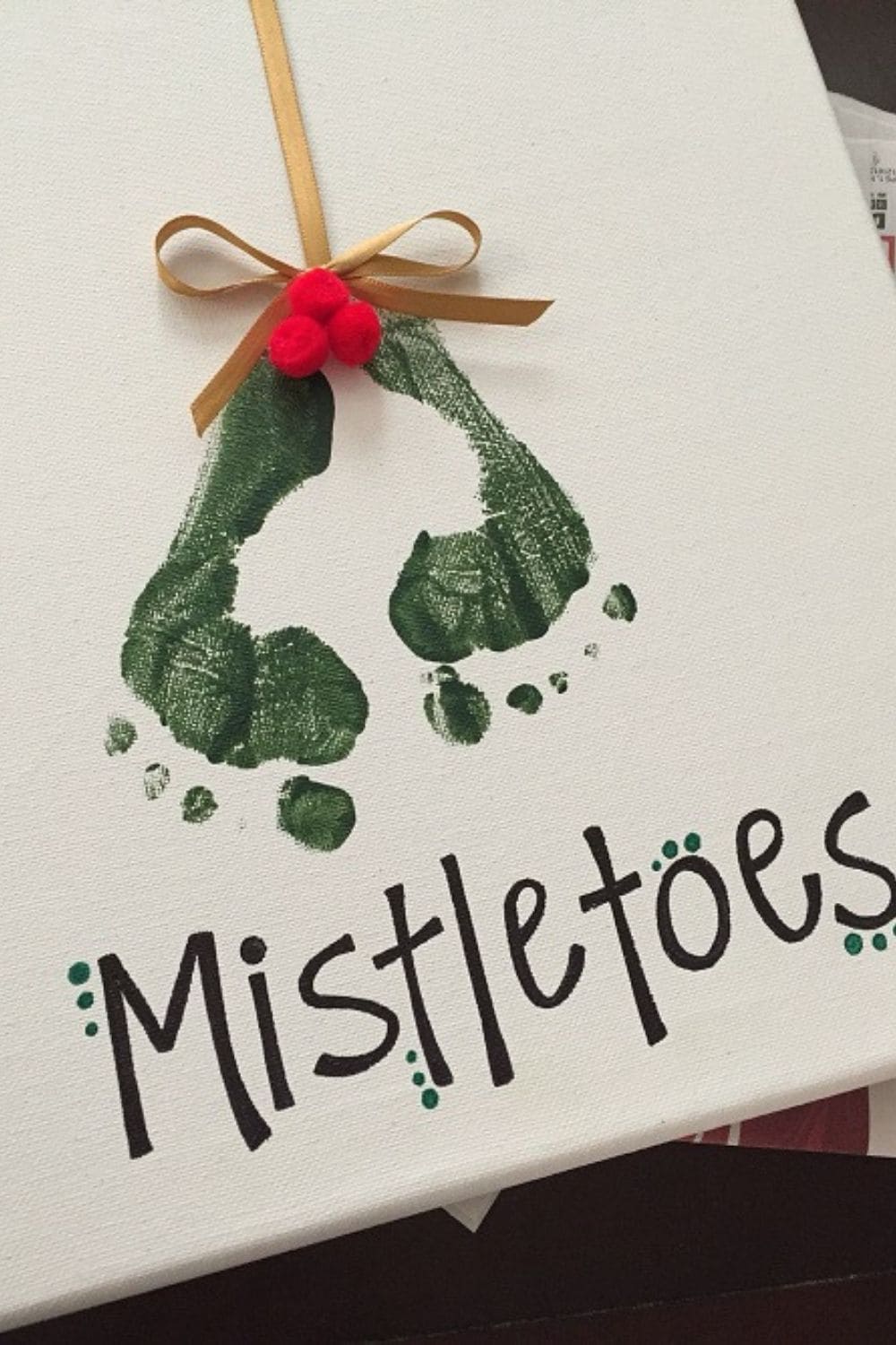 20 Fun Christmas Footprint Crafts to Make with Little Feet Adorable Footprint Canvas Print