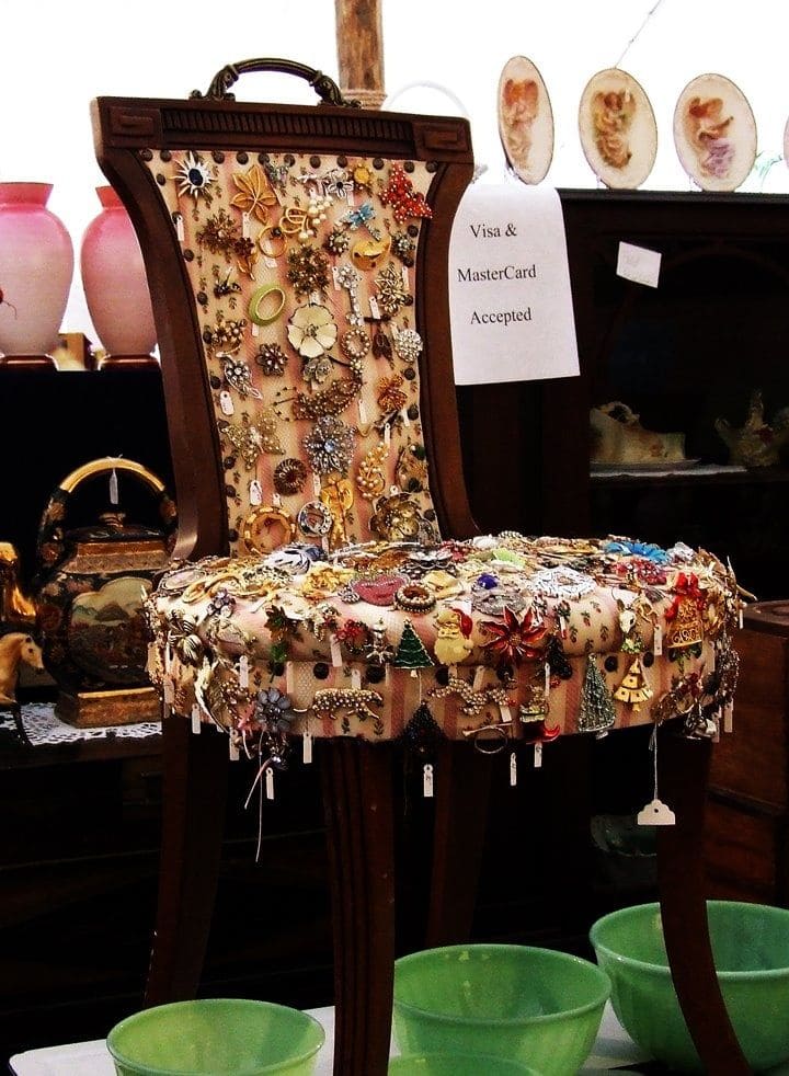 Antique Chair Brooch Showcase