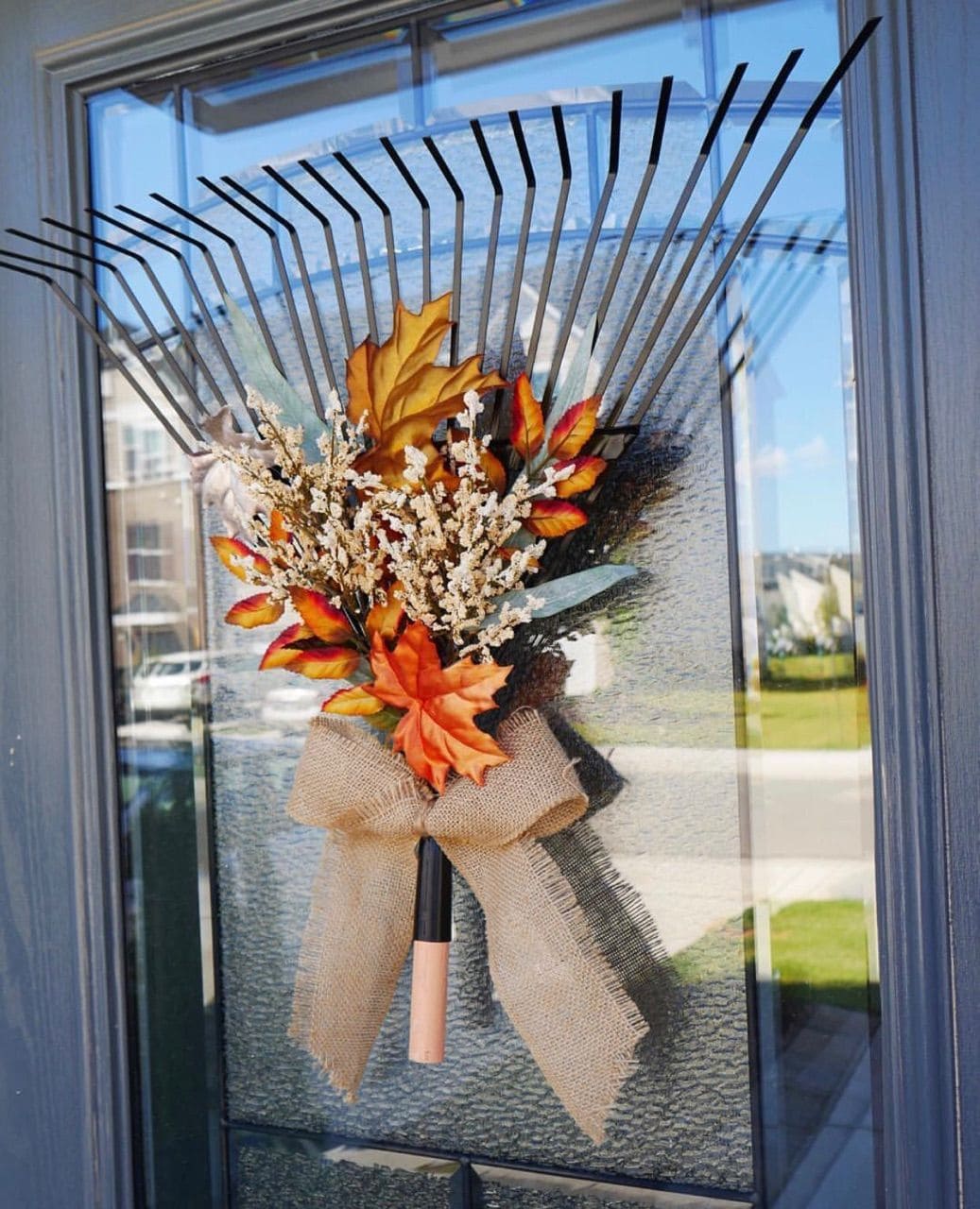 Autumn Rake Head Door Wreath