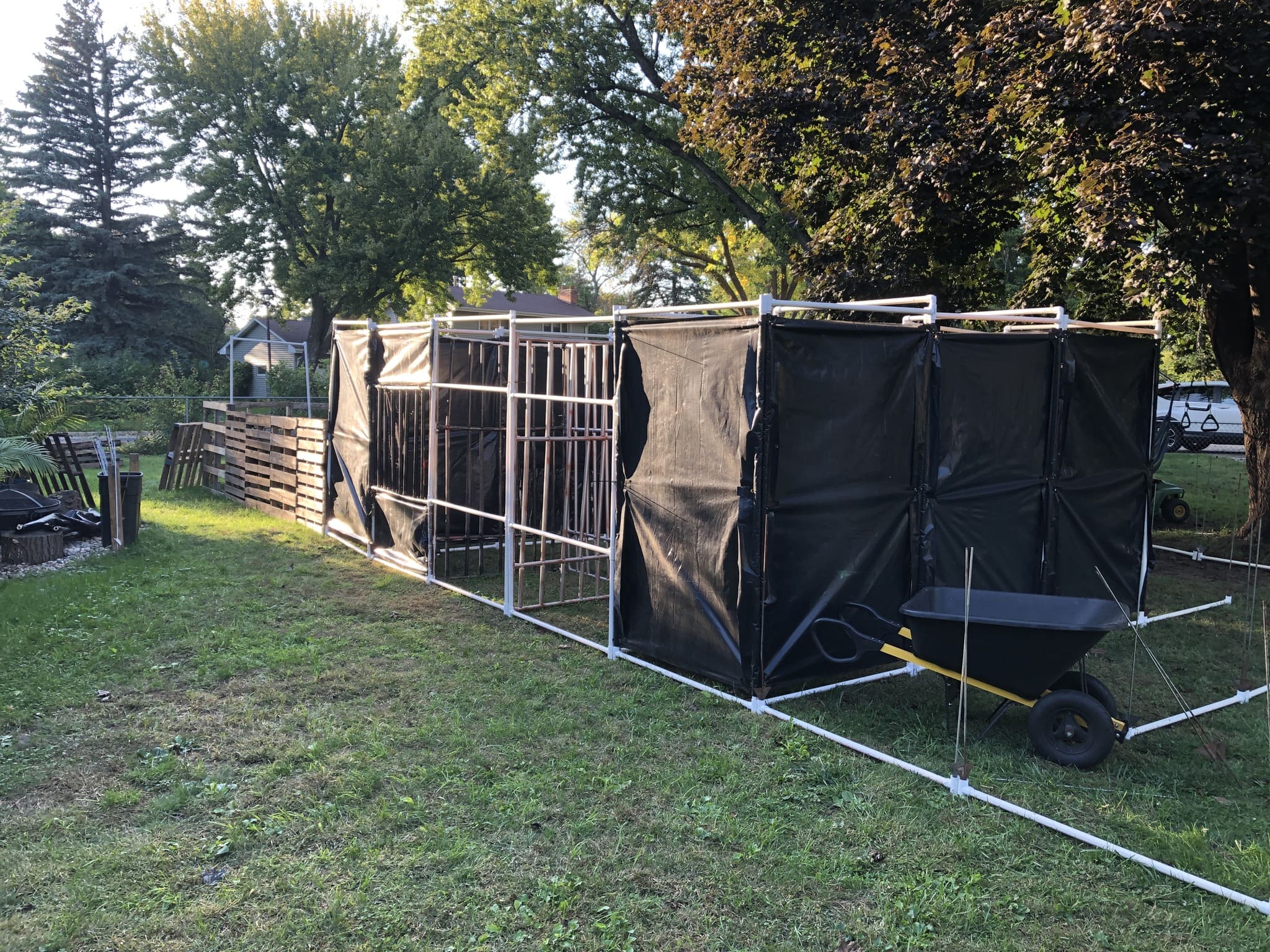 Backyard PVC Haunted Maze