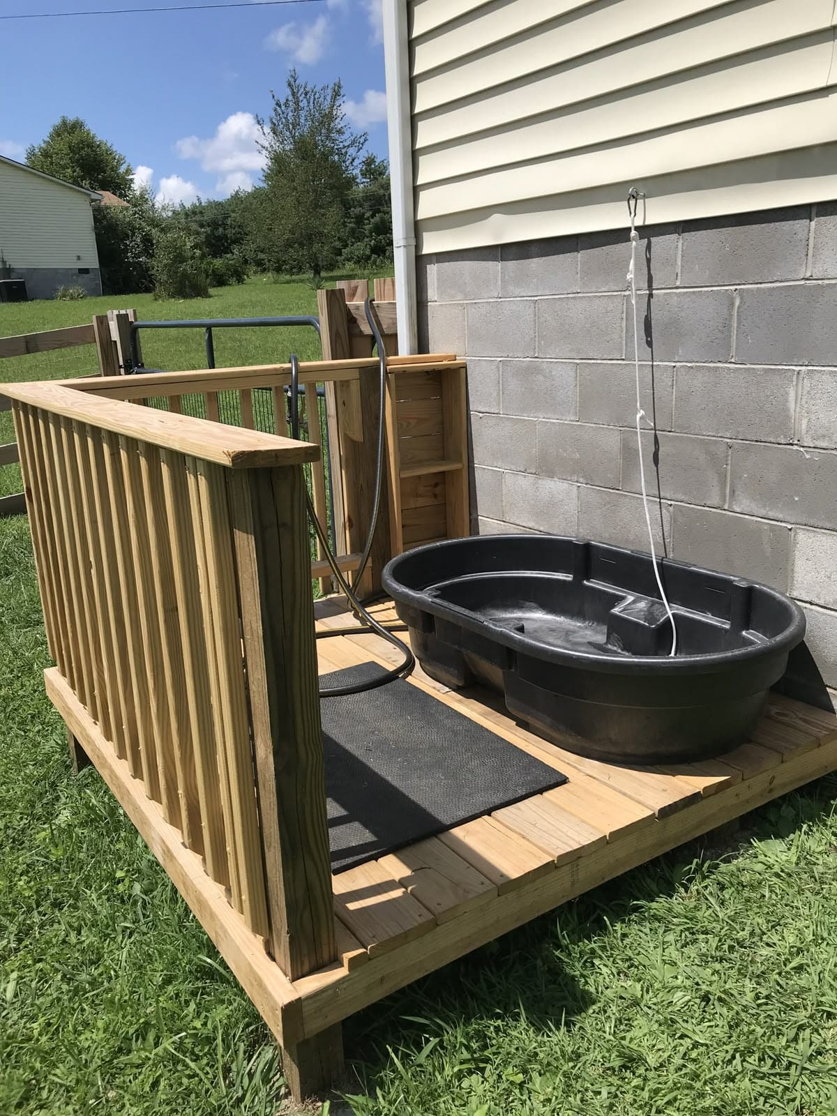 Backyard Utility Wash Deck
