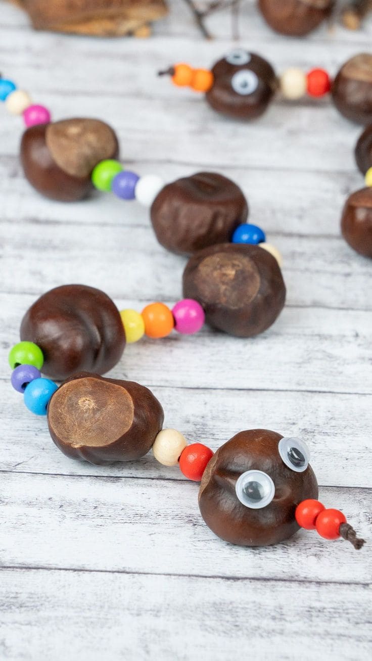 Beaded Chestnut Snake Craft