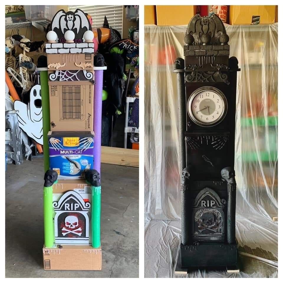Cardboard Haunted Grandfather Clock