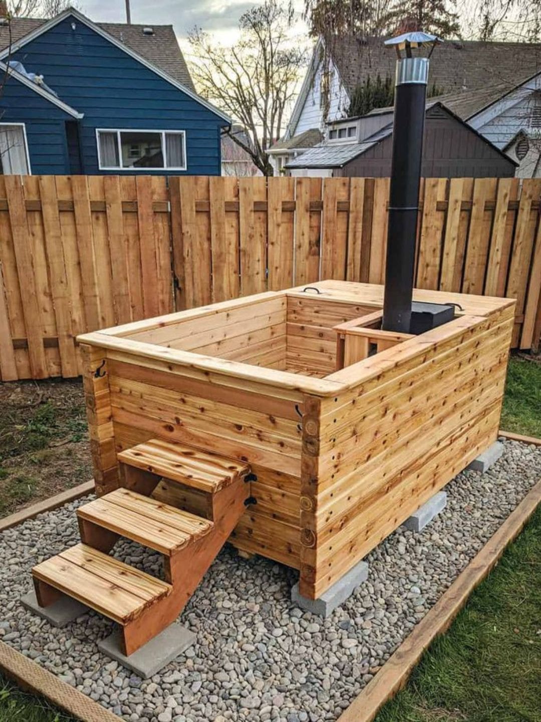 20 Outdoor Hot Tub Setups That Redefine Home Relaxation Cedar Barrel Wood-Fired Tub
