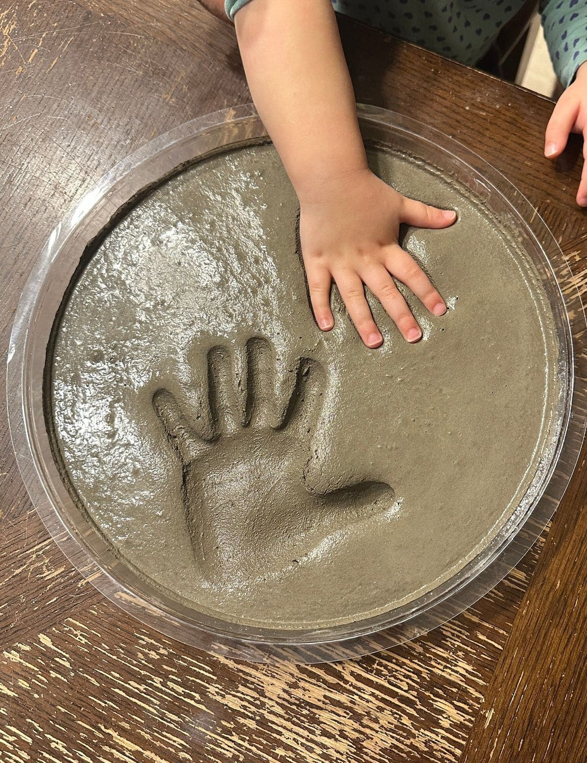 Cement Handprint Memory Stone