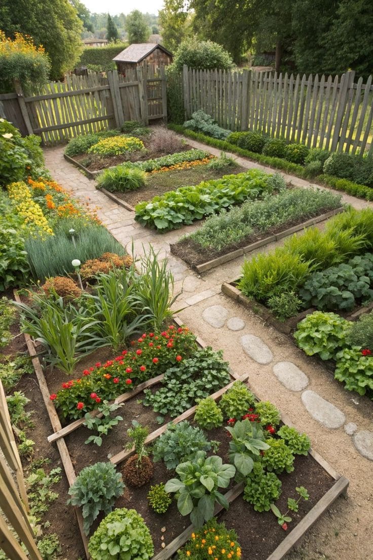 18 Homestead Garden Layout Ideas for Self-Sufficient Living Charming Cottage Herb and Vegetable Garden