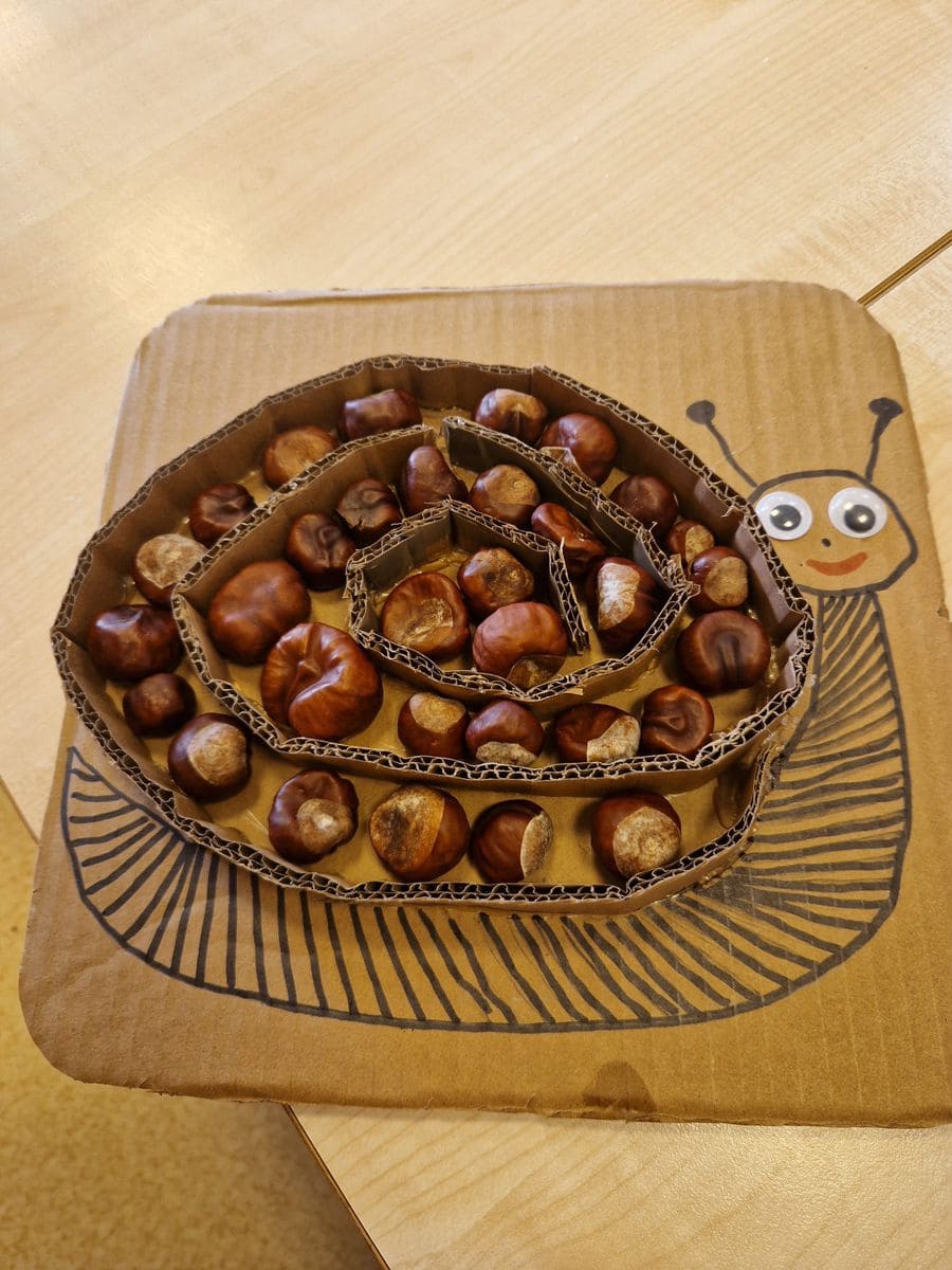 Chestnut Snail Maze Craft