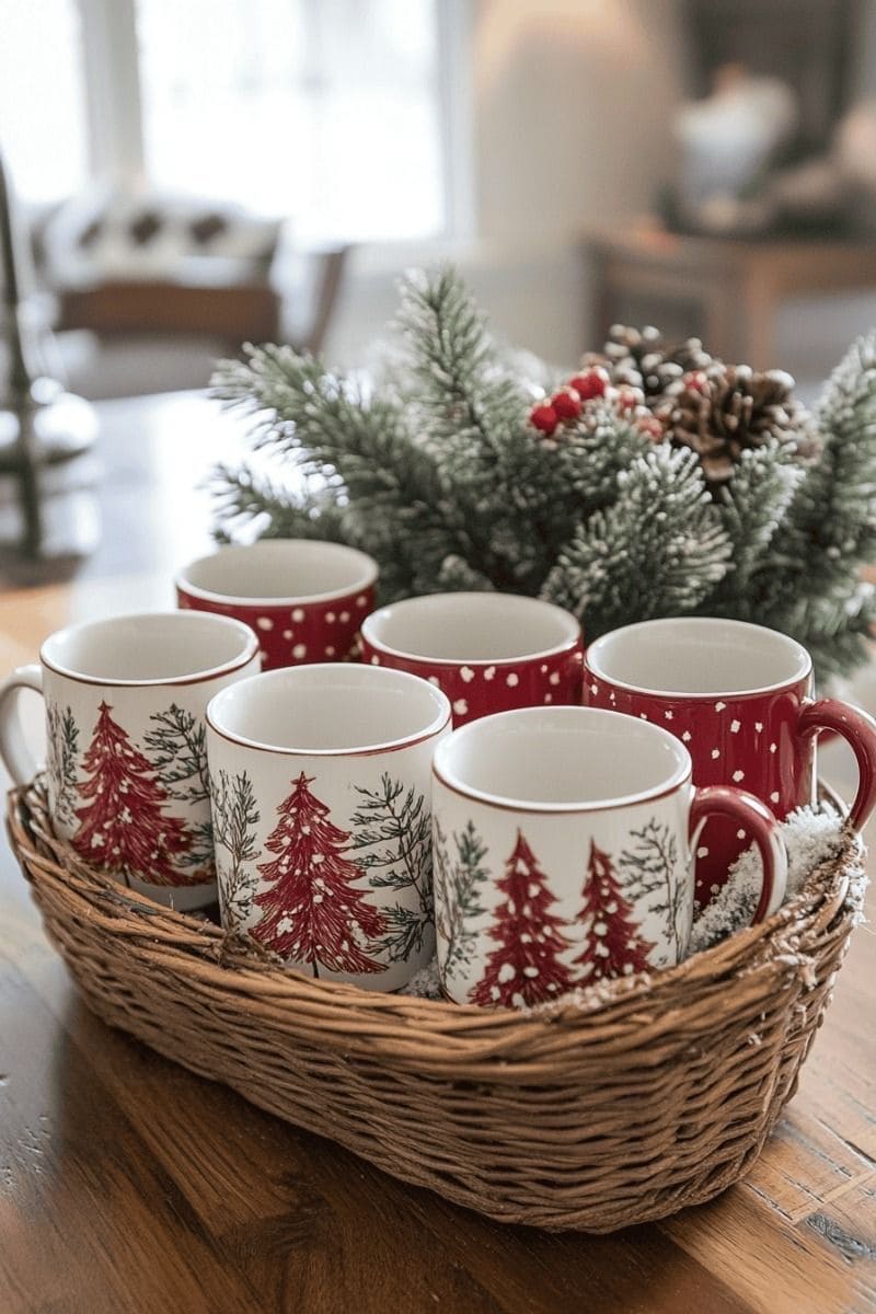 Christmas Cocoa Mug Basket