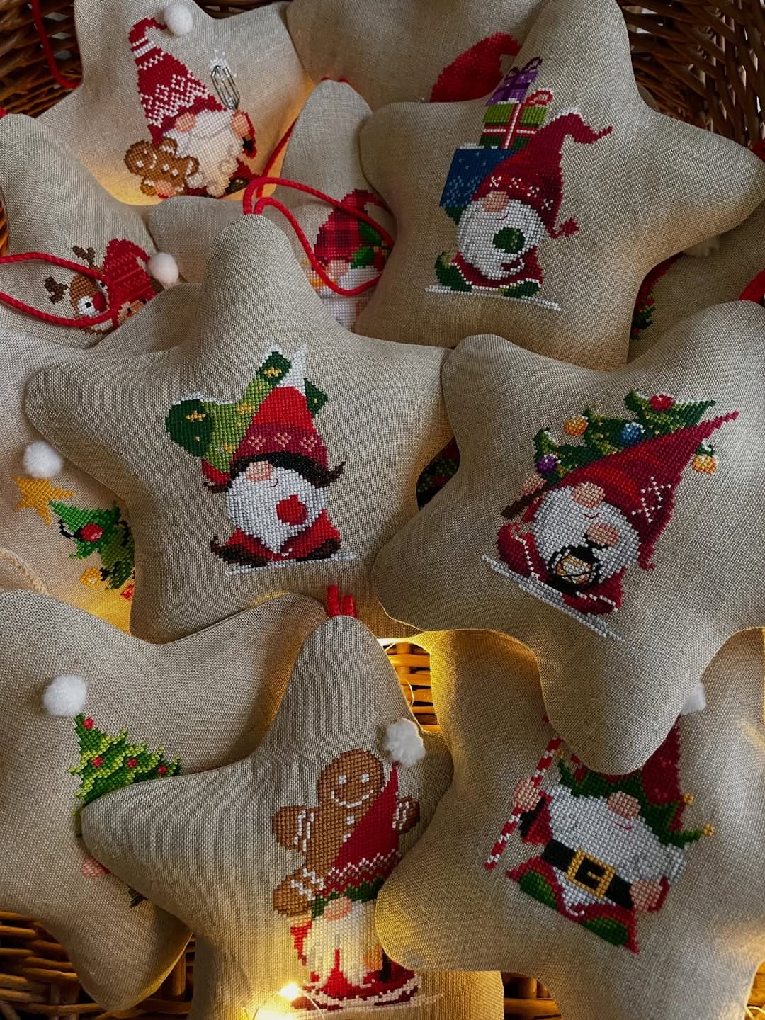 Christmas Gnome Star Ornaments
