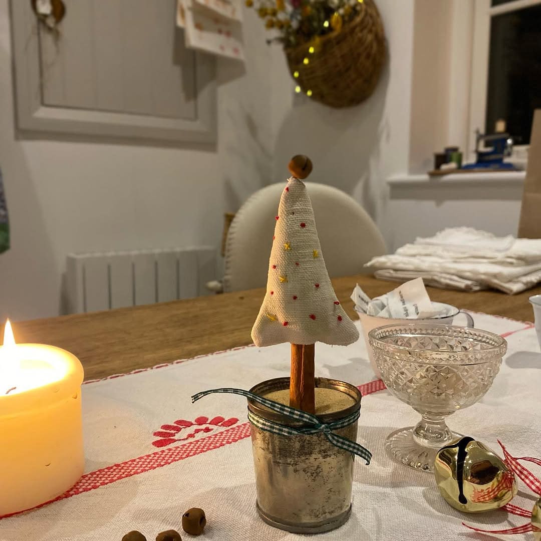 Cinnamon Stick Fabric Christmas Tree