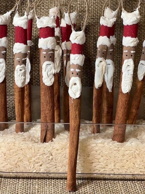 Cinnamon Stick Santa Ornaments