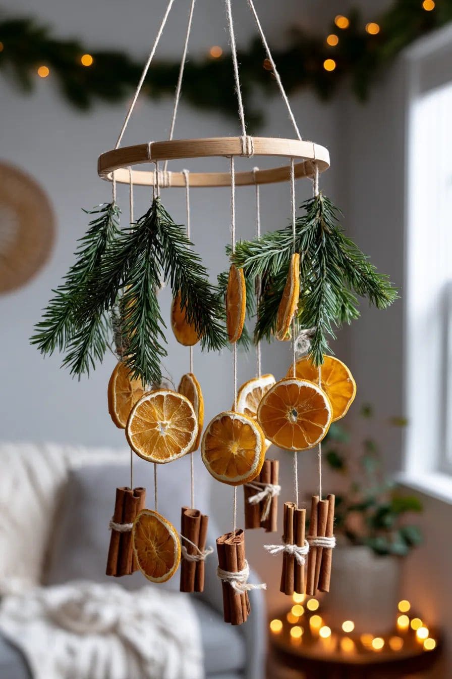 Cinnamon Stick and Orange Slice Hanging Decor