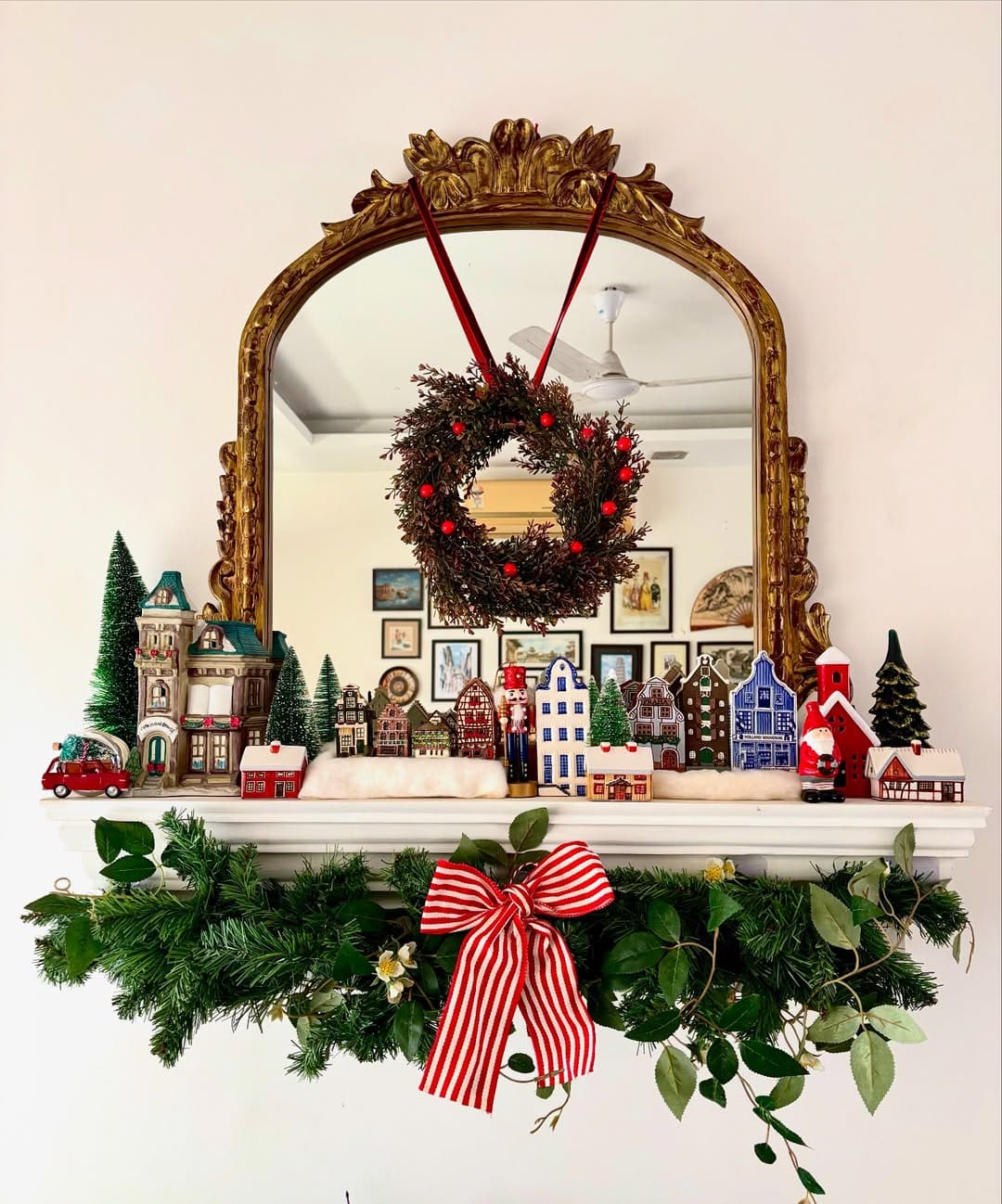 Classic Mantel Christmas Village Display