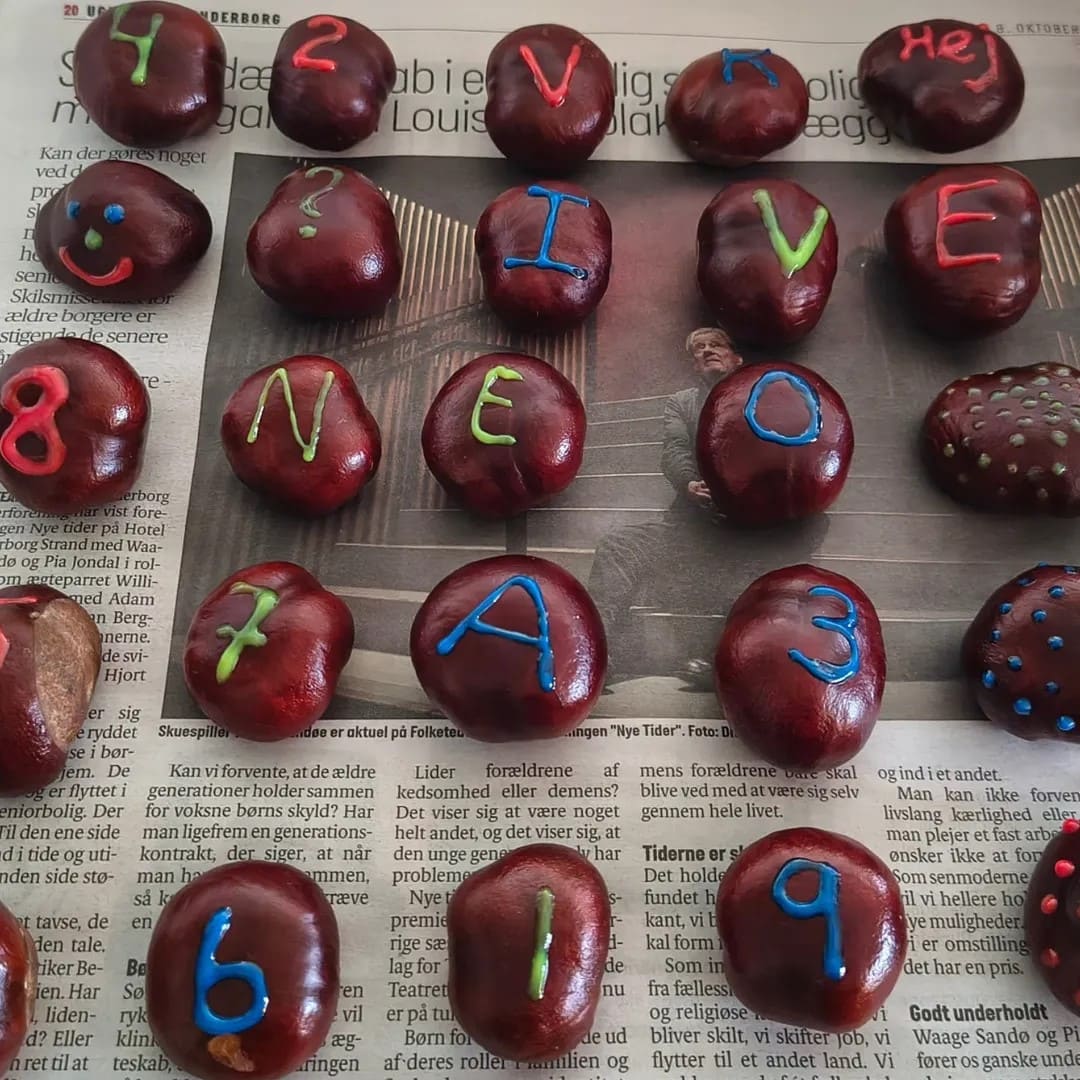 Colorful Chestnut Learning Stones
