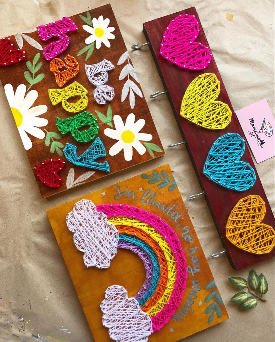 Colorful Joyful String Art Trio