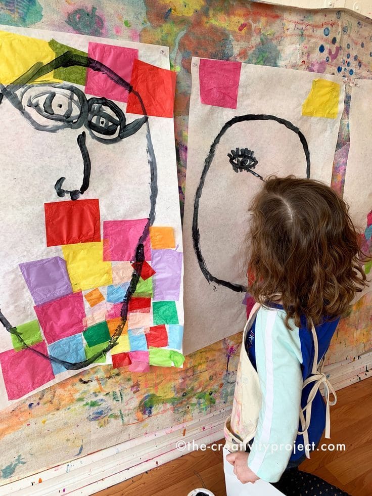 Colorful Self-Portrait Mosaic Art