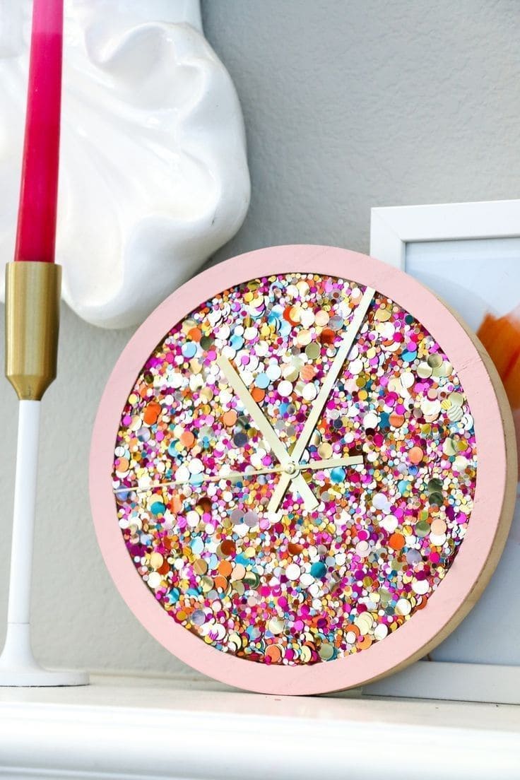Confetti Sparkle Wall Clock