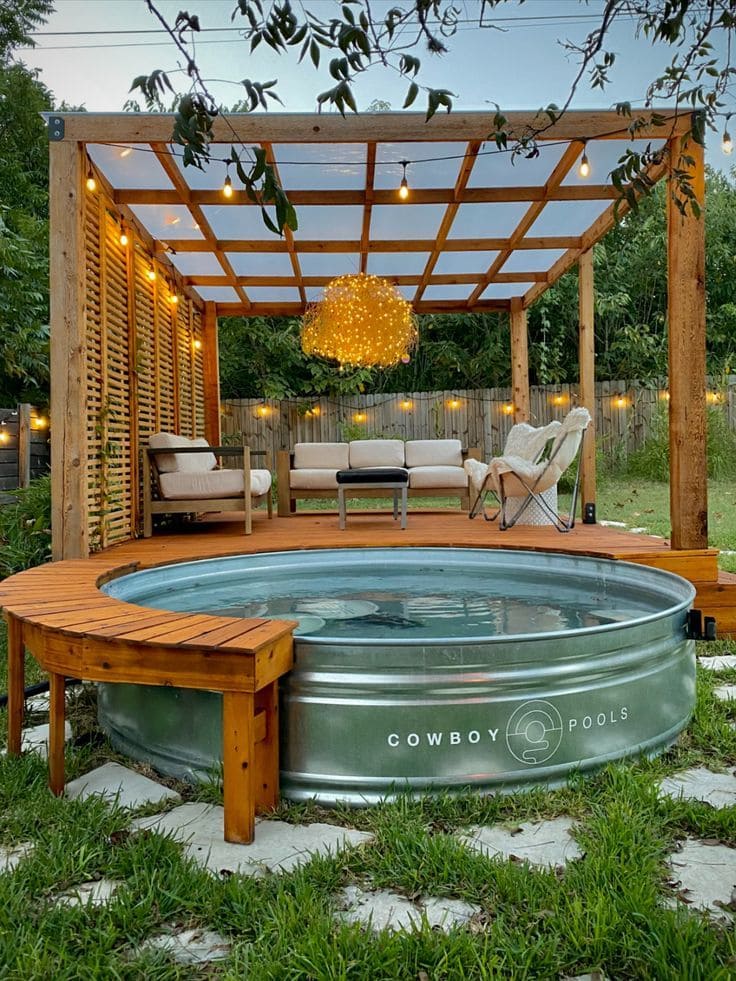 20 Outdoor Hot Tub Setups That Redefine Home Relaxation Cowboy Pool Backyard Haven