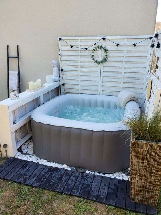 20 Outdoor Hot Tub Setups That Redefine Home Relaxation Cozy Corner Patio Spa