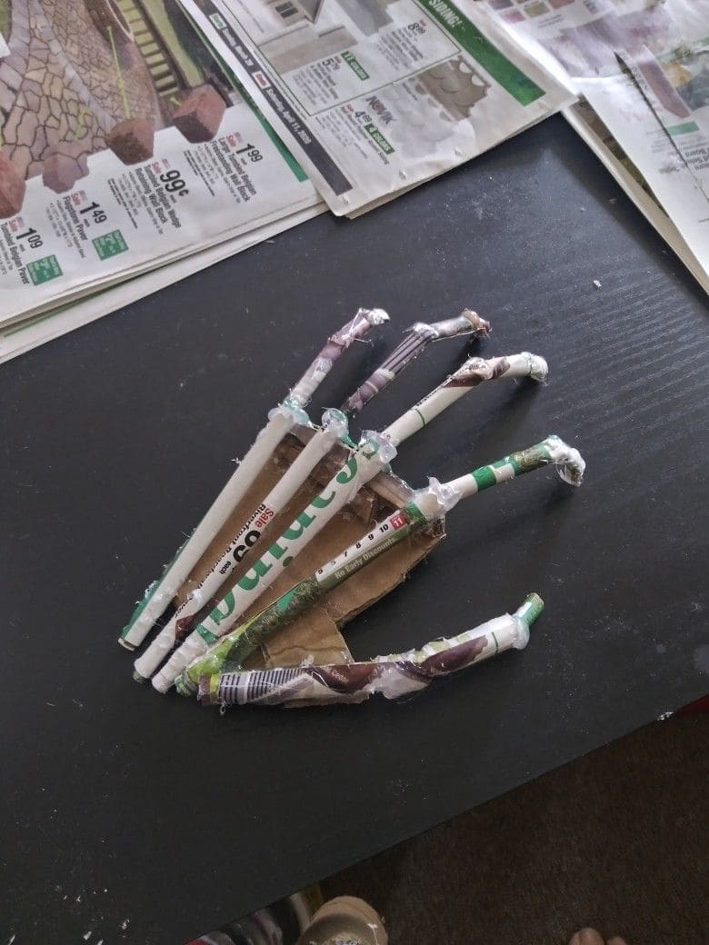 Creepy Paper Hand Prop