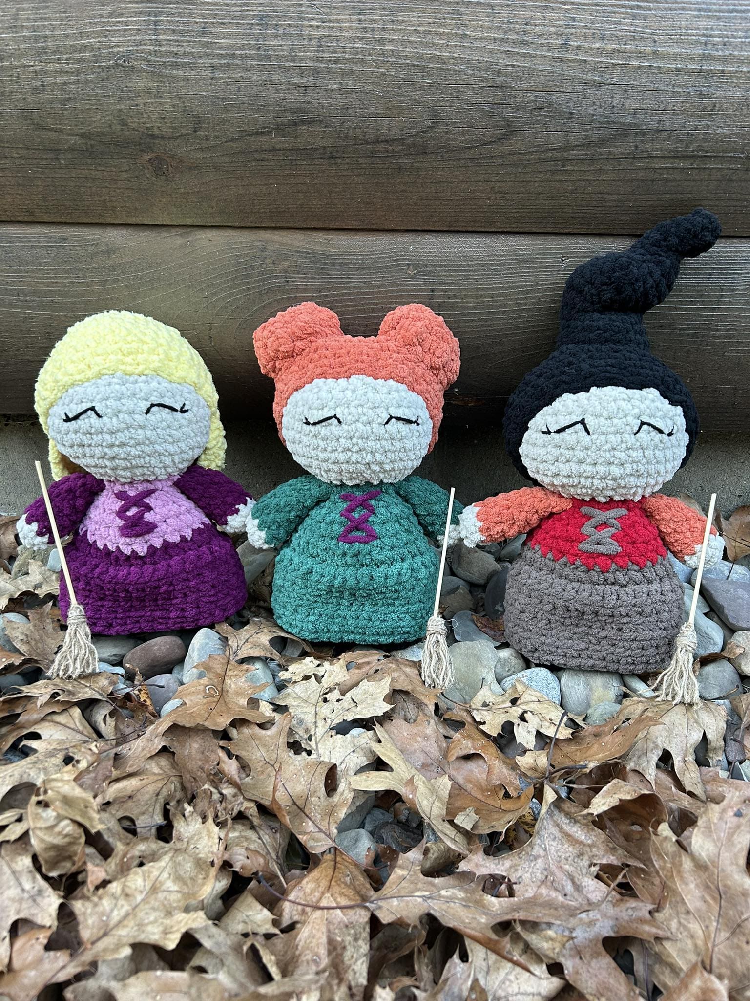 Crocheted Sanderson Sisters Trio