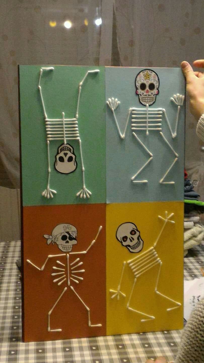 Dancing Q-Tip Skeleton Collage