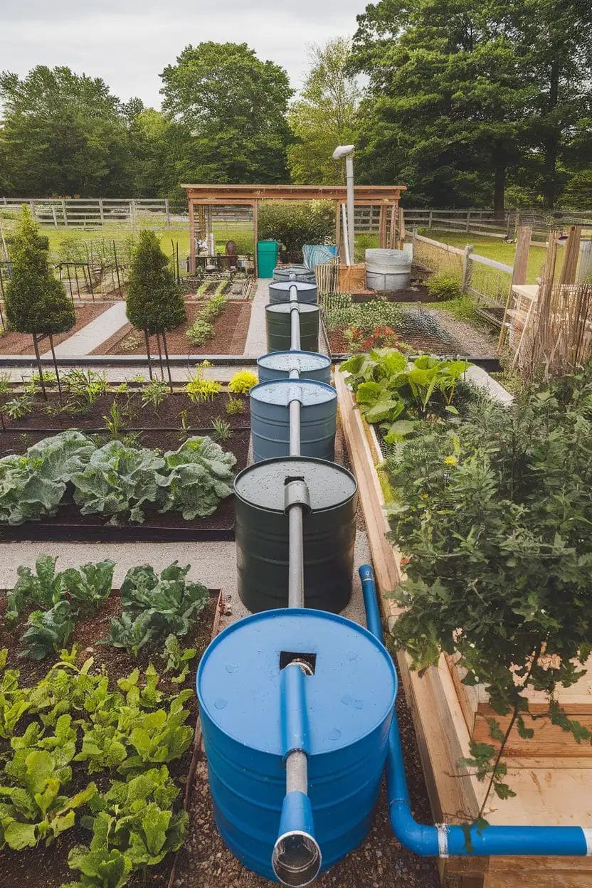 18 Homestead Garden Layout Ideas for Self-Sufficient Living Efficient Water-Linked Garden System